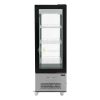 Refrigerated Glass Display - 400 LT From PIOKIT With 4 Wire Shelves - Black