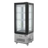 Refrigerated Glass Display - 400 LT From PIOKIT With 4 Wire Shelves - Black