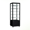 Refrigerated Glass Display With 5 Wire Shelves - 500LT From PIOKIT - Black