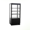 Refrigerated Glass Display With 3 Wire Shelves - 78LT From PIOKIT - Black