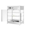 Stainless Steel Heated Glass Showcase With 3 Shelves – 137 LT From PIOKIT