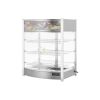 Stainless Steel Heated Glass Showcase With 3 Shelves – 137 LT From PIOKIT