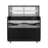 Refrigerated Glass Display With Top Curved Glass Front And Lower Open Self-service Front - 540 LT From PIOKIT - Black