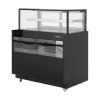 Refrigerated Glass Display With Top Curved Glass Front And Lower Open Self-service Front - 540 LT From PIOKIT - Black