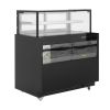 Refrigerated Glass Display With Top Curved Glass Front And Lower Open Self-service Front - 540 LT From PIOKIT - Black