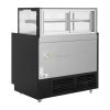 Refrigerated Glass Display With Top Curved Glass Front And Lower Open Self-service Front - 540 LT From PIOKIT - Black