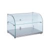 Glass Display Platter With Stainless Steel Base - 45 LT From PIOKIT