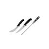 مجموعة سكاكين سلسلة باتشر تتكون من 2 سكينة وأداة للشحذ – أسود من سامورا