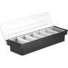 Condiments Holder 6 Slots - Black Color From PIOKIT 