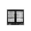 2 Glass Door Back Bar Refrigerator 92cm - Black Color From PIOKIT