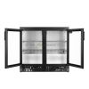 2 Glass Door Back Bar Refrigerator 92cm - Black Color From PIOKIT