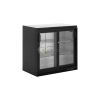 2 Sliding Glass Door Back Bar Refrigerator 92cm– Black From PIOKIT