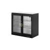 2 Sliding Glass Door Back Bar Refrigerator 92cm– Black From PIOKIT