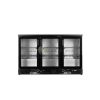 Undercounter 3 Glass Doors Black Refrigerator From PIOKIT