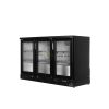 Undercounter 3 Glass Doors Black Refrigerator From PIOKIT