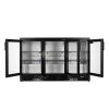 Undercounter 3 Glass Doors Black Refrigerator From PIOKIT