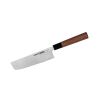 Samura OKINAWA Nakiri knife 172mm – Double-edged blade – Brown From SAMURA