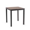 Dining Table With Matt Black Aluminum Base And light wooden top From PIOKIT