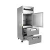 Stainless Steel 1 Door & 2 Drawers Vertical Refrigerator From PIOKIT