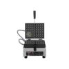Stainless Steel Electric Single Waffle Maker With 2 Rectangular Sections - 90 degree From KRAMPOUZ
