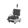 Stainless Steel Electric Single Waffle Maker With 2 Rectangular Sections - 90 degree From KRAMPOUZ