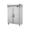 2 Doors Stainless Steel Upright Freezer Four Shelves Per Door - 1200L From PIOKIT