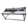  Stainless Steel Double Sink With 2 Cutting Boards - 180CM From TECNOSTEEL