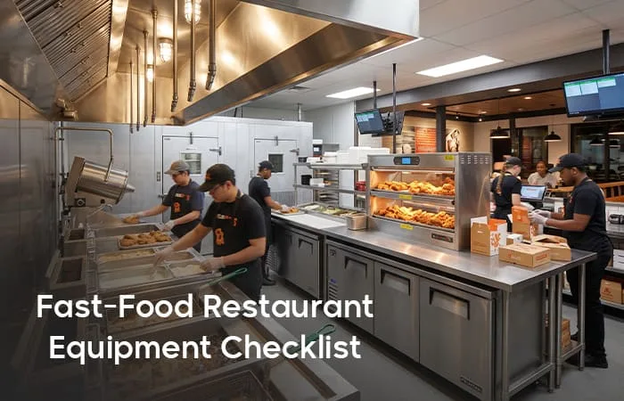 Fast-food restaurant equipment setup checklist