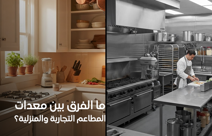مقارنة بين معدات المطابخ التجارية والأجهزة المنزلية