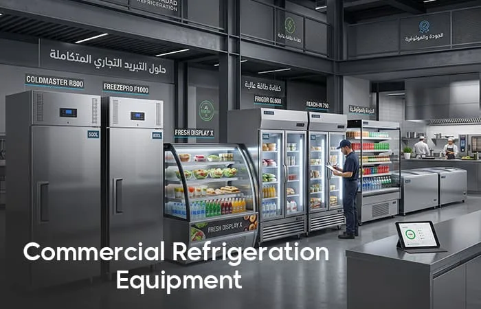 Commercial refrigeration equipment for restaurants and cafes
