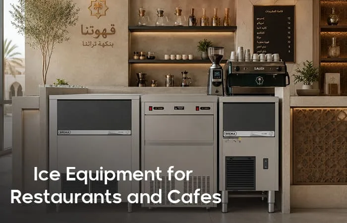 Commercial ice equipment for restaurants and cafes